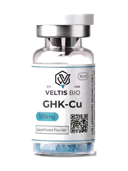 Veltis Bio | Research Peptides GHK-Cu 100mg (Copper Peptide) - Veltis Bio research vial