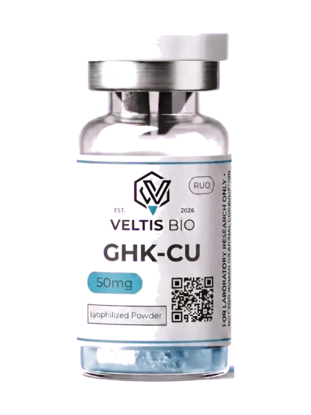 Veltis Bio | Research Peptides GHK-Cu 50mg (Copper Peptide) - Veltis Bio research vial